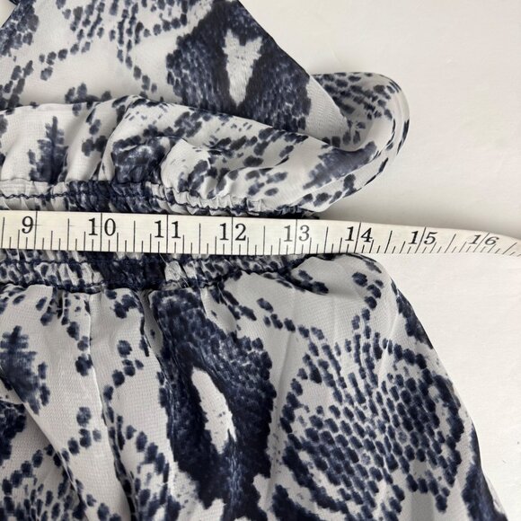 Show Me Your Mumu Halter Dress Maxi Blue Semi Sheer Reptile Sz M Party Festival - Picture 9 of 12